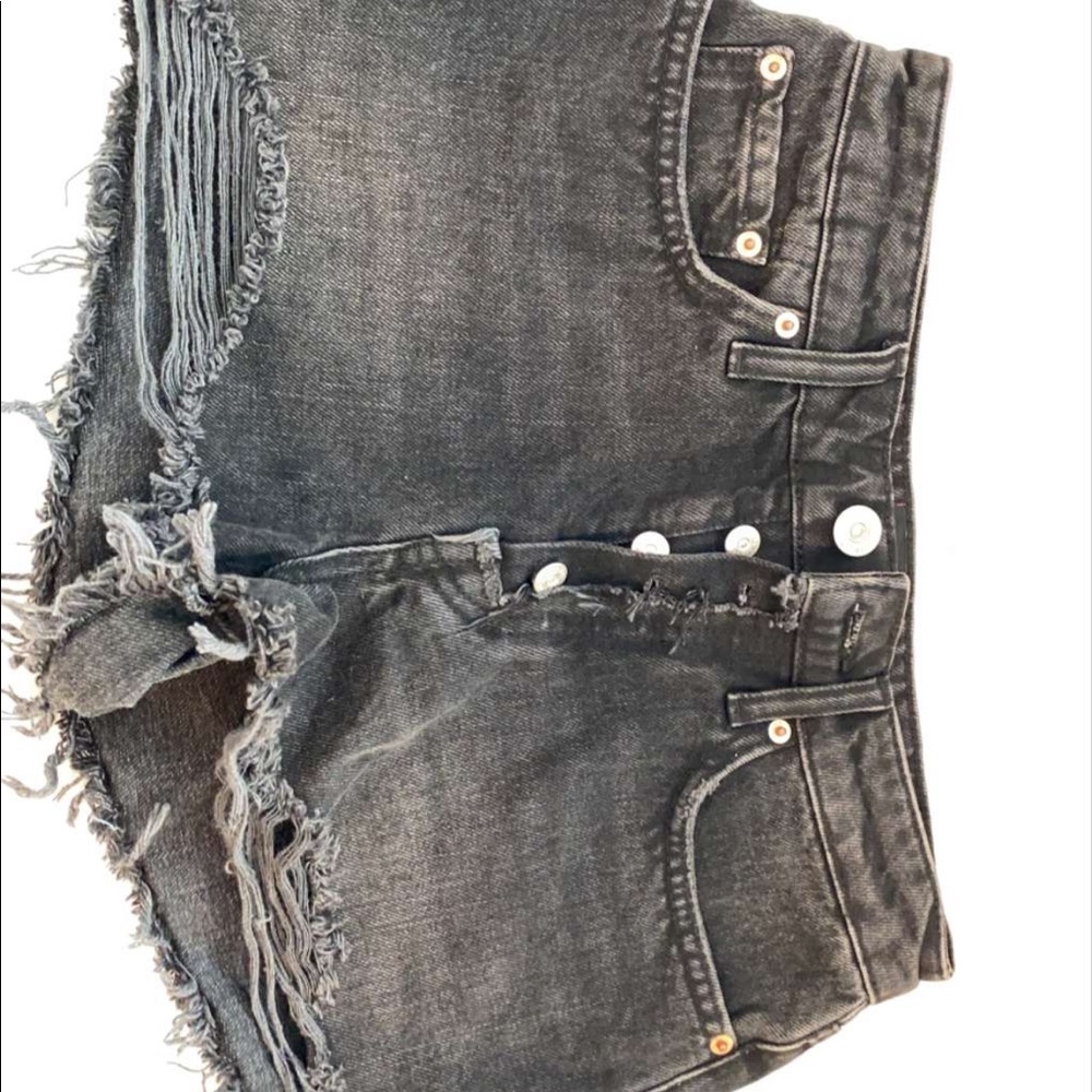 Black Jean Shorts